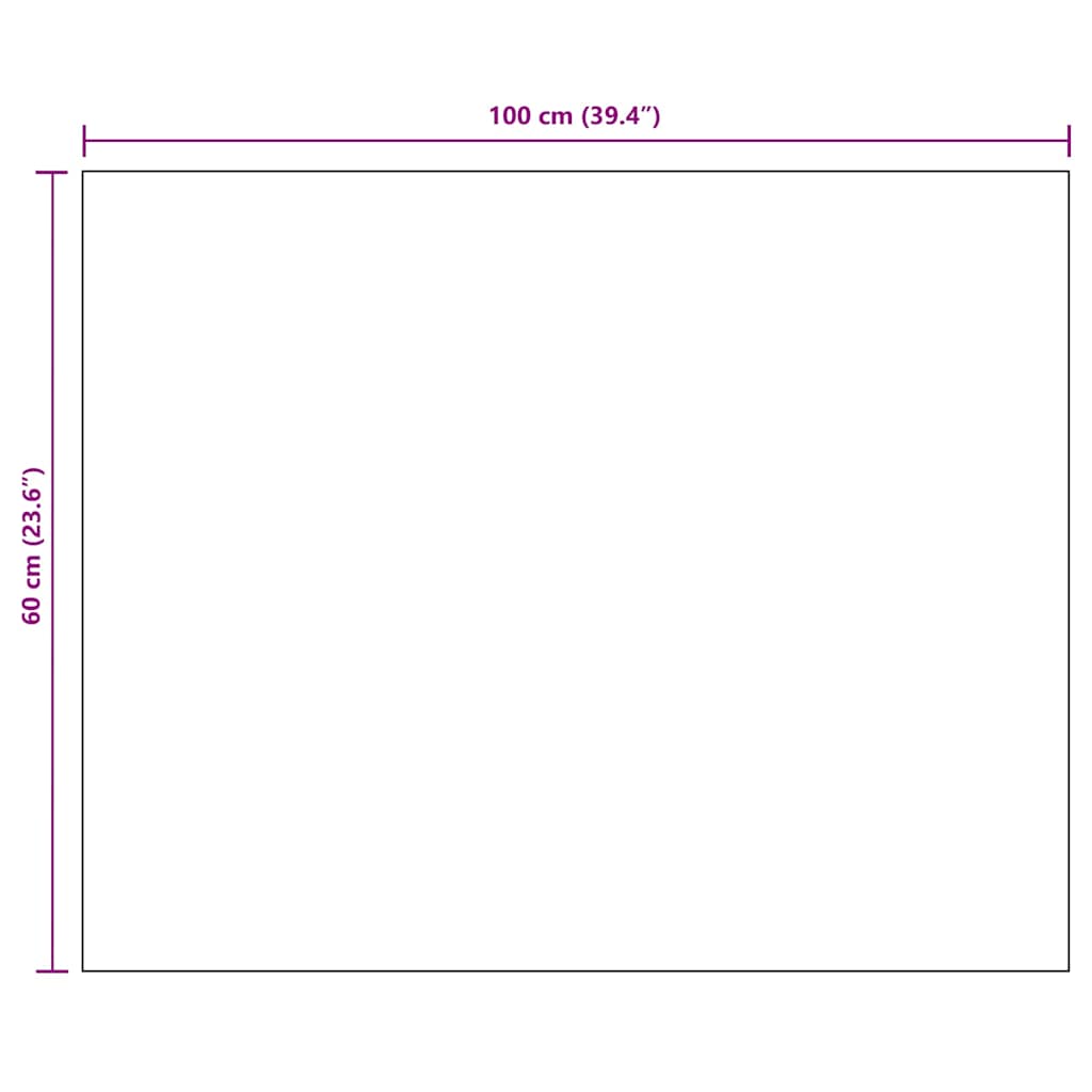 Frameless Mirror 100 x 60 cm Glass
