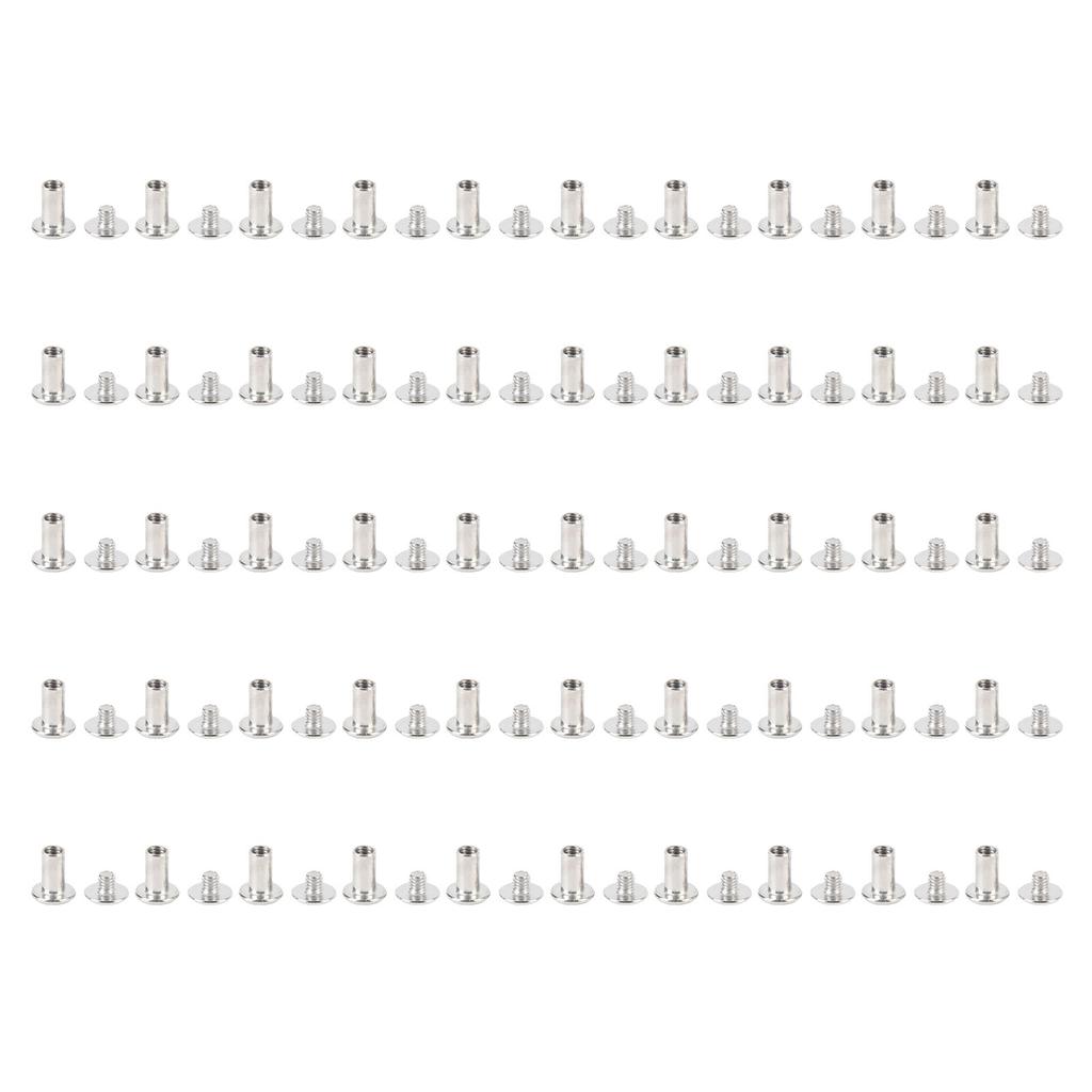 50 комплектов заклепок и винтов M4 5x9x9.5 мм из нержавеющей стали с плоской круглой головкой, набор заклепок-гвоздиков для крепления
