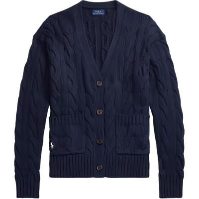 Polo SS23 Solid Cable Knit Sweater Женский свитер Темно-синий WMPOSWENDW20082-400
