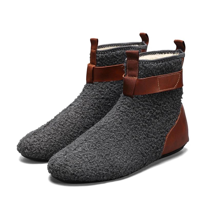 YRZL Мужская обувь Зимние мужские ботинки Мужские теплые тапочки Балетки Мягкие Нескользящие Мужские Повседневные Туфли Удобные Домашние Комнатные Тапочки Мужские