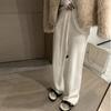 High Waist Fluffy Casual Straight Leg Mink Wool Pants Female Tops Knitted Wide Leg Pants for Women Autumn and Winter Loose