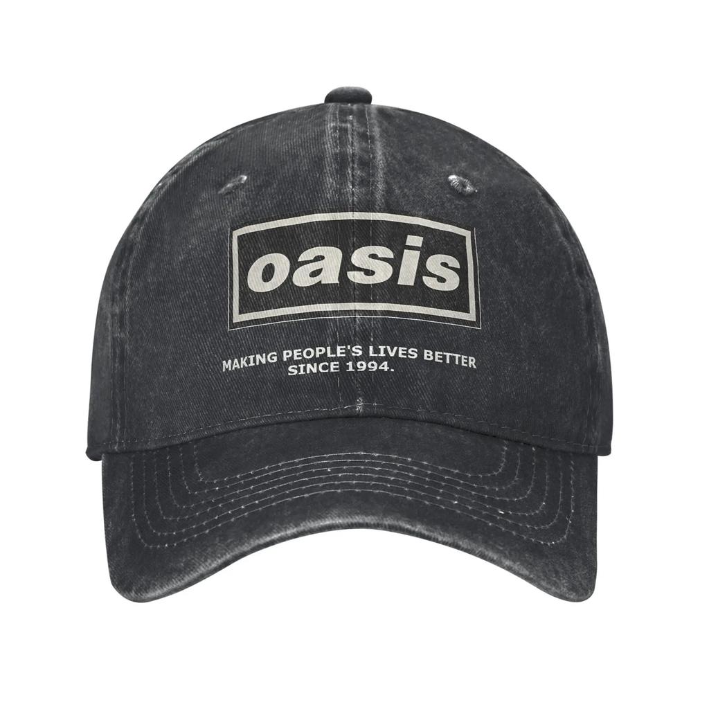Oasi Band Logo Casual Baseball Cap Trucker Hot Sale Hiking Fishing Hip Hop Hats Fashion Mens Baseball Cap