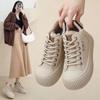 Туфли на платформе белые женские новые весенние и осенние высокие женские туфли для спорта и отдыха туфли в форме печенья Wild Boots