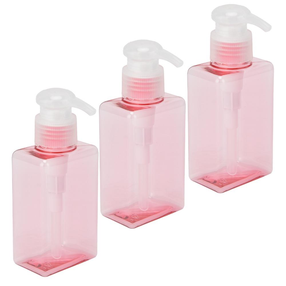 3Pcs Leakproof Design Pump Bottle Dispenser Clear Body Liquid Soap Dispenser Travel