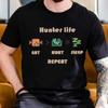Летняя мужская футболка 2025 года Monster Hunter, 100% чистого хлопка, с принтом, стиль Hunters Life, повседневная, с коротким рукавом, круглая горловина, идея для подарка, Y2k