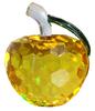 Crystal Glass Apple Figurine Apple Interior Feng Shui Suncatcher Miscellaneous Object [KKD] (60mm Yellow)