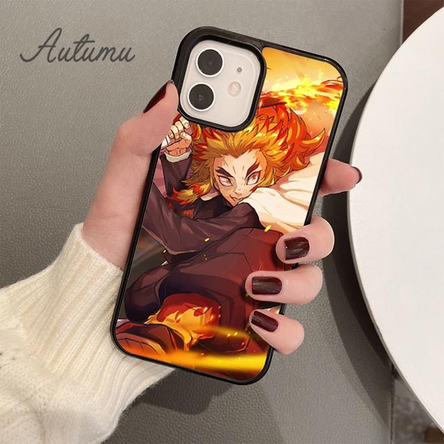 Чехол для телефона Rengoku Kyoujurou Demon Slayer для iPhone 11 12 13 14 Pro Max mini XR XS SE 2020 7 8 Plus Samsung S21 S22