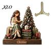 Decorative Christmas Signage Wooden Table Sign, 2D Flat Santa Claus/Snowman Reading Desktop Ornament Party Favors with Stand, Holiday Tabletop
