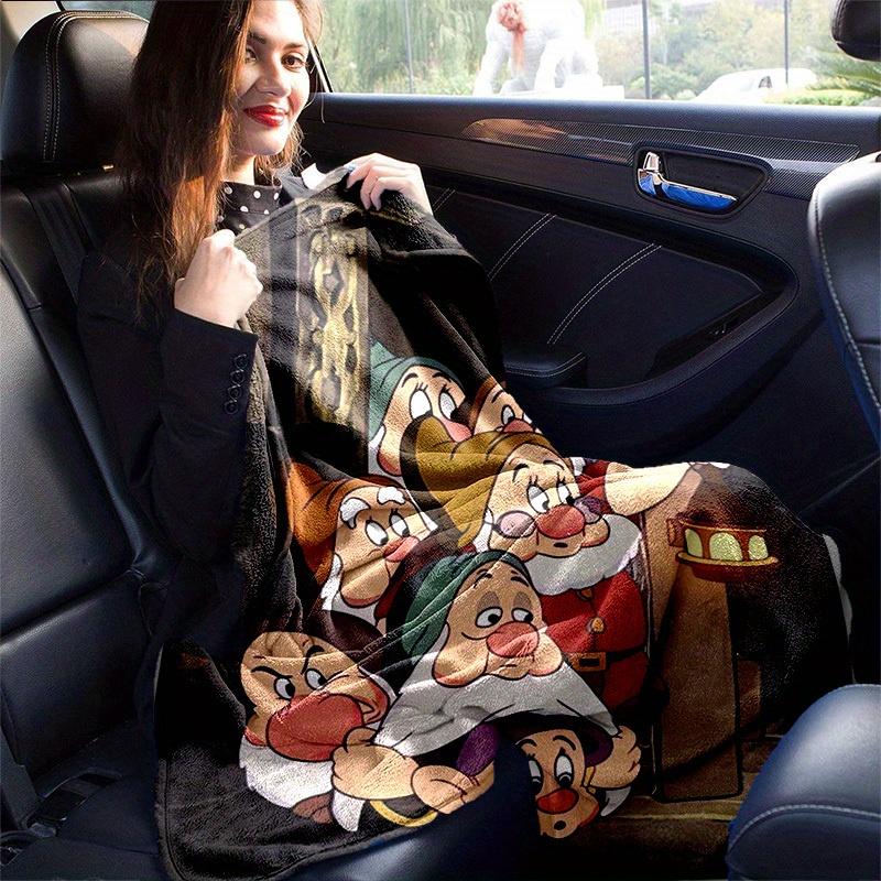 1pc, Snow White Seven Dwarfs Blanket Cozy Throw for Home Decor, Couch Cover, Outdoor Use, Gift Idea, Flannel Blanket Perfect for Bedroom