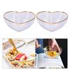 Love Heart Clear Serving Dish Irregular Candy Trays Simple Glass Heart Bowl Ice Cream