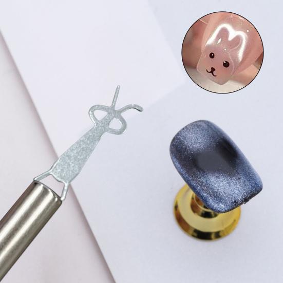 Магнит кошачий глаз в форме сердца, профессиональный инструмент для нейл-арта, позволяющий создавать 3D-эффекты, совместимый со всеми магнитными гелями