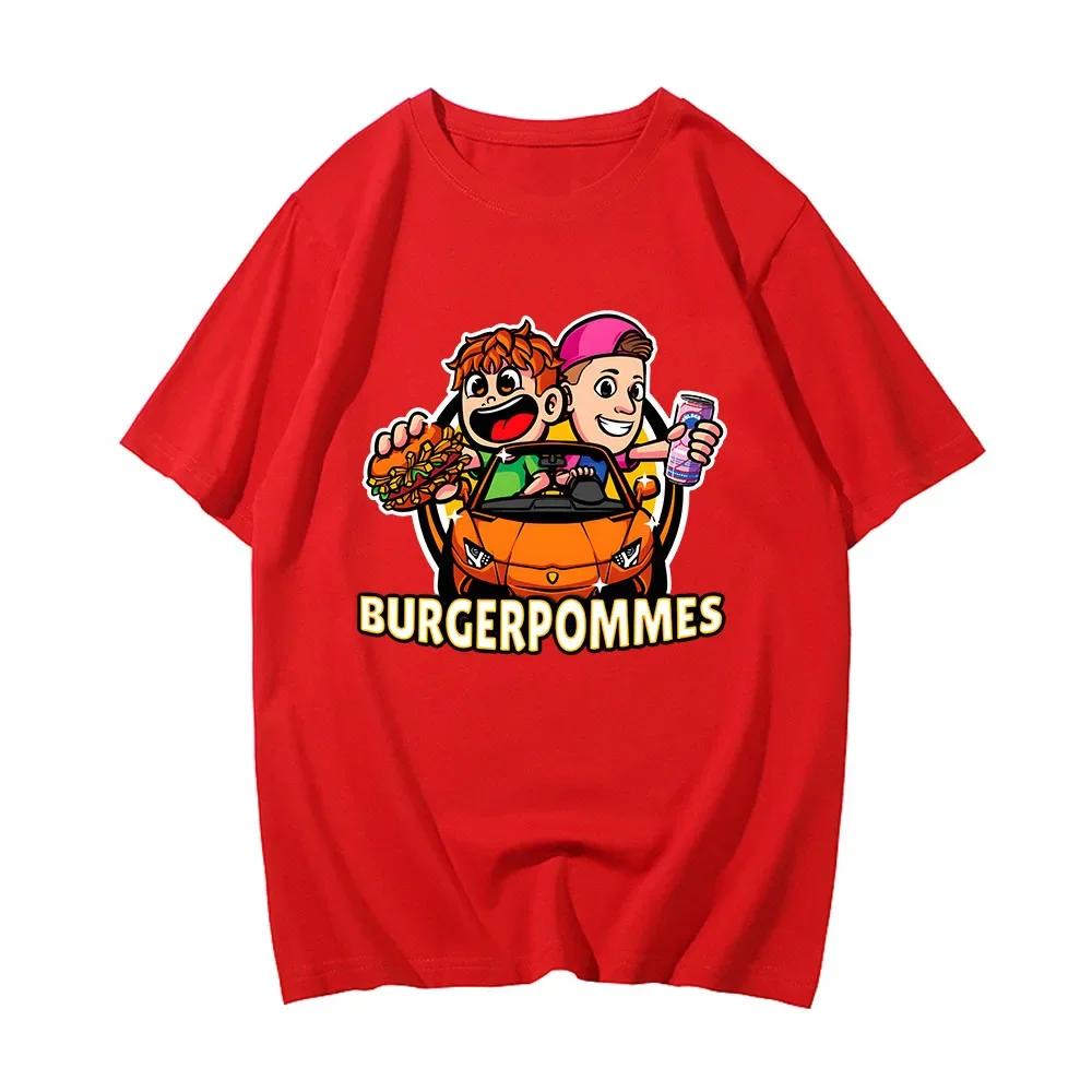 Burgerpommes 2 LukasBurger Футболки с мультяшным графическим принтом Футболка Marvin Vlogt ICrimax Футболка из хлопка для мужчин и женщин Футболки унисекс