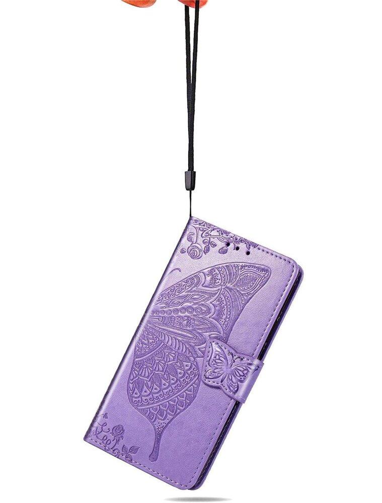 Flip case for Oppo Reno 12, Butterfly, purple