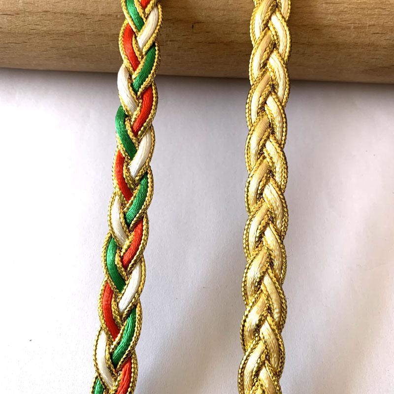 4m/13.12ft Each Pack Lace Trims Red Green Gold Satin Ribbon Wedding Party Sewing Curtain DIY Handmake Curtain Dress Hats Accessory Decorations