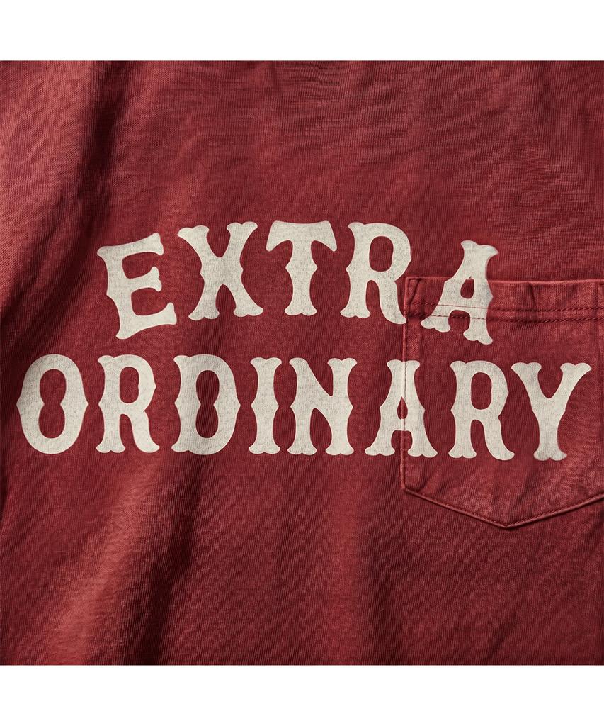 EXTRAORDINARY Pigment Ranch Pocket Tee Red