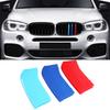 3pcs Car Front Grille Trim Bumper Cover Strip 3D M Styling Cover Stickers for BMW X5 Series F15 2014-2018 Auto