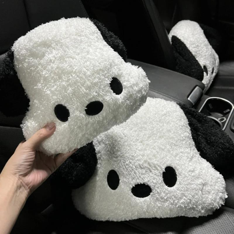 Подголовник автомобиля, подушка для шеи, милая плюшевая собака, удобный автомобильный подголовник, всесезонный автомобильный подголовник