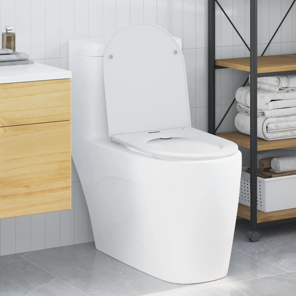Toilet Seat White 47 x 36 x 3.4 cm Duroplast
