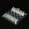 1Set Craft  Glass Chess Set Acrylic Chess Board Anti-Broken Chess Game