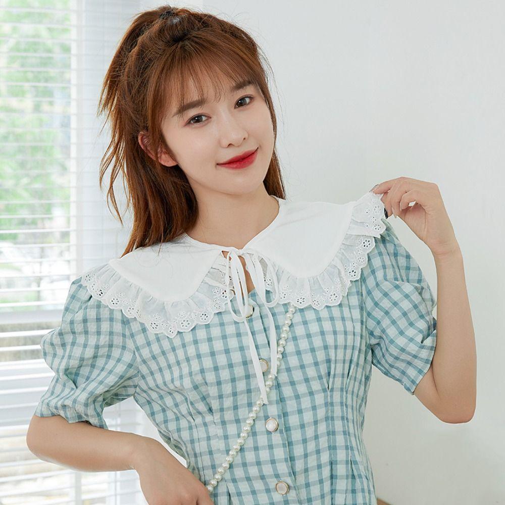 Elegant Detachable Collar Sweet Ruffled Shawl Fashion Blouse Shoulders Fake Collar All Matching