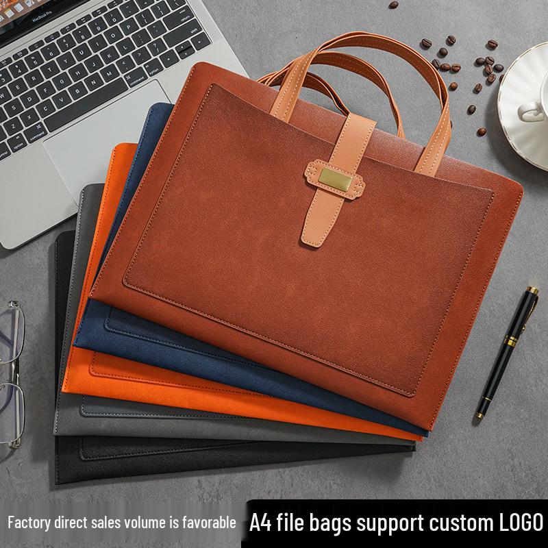 Кожаный держатель для документов формата А4 с настраиваемым логотипом