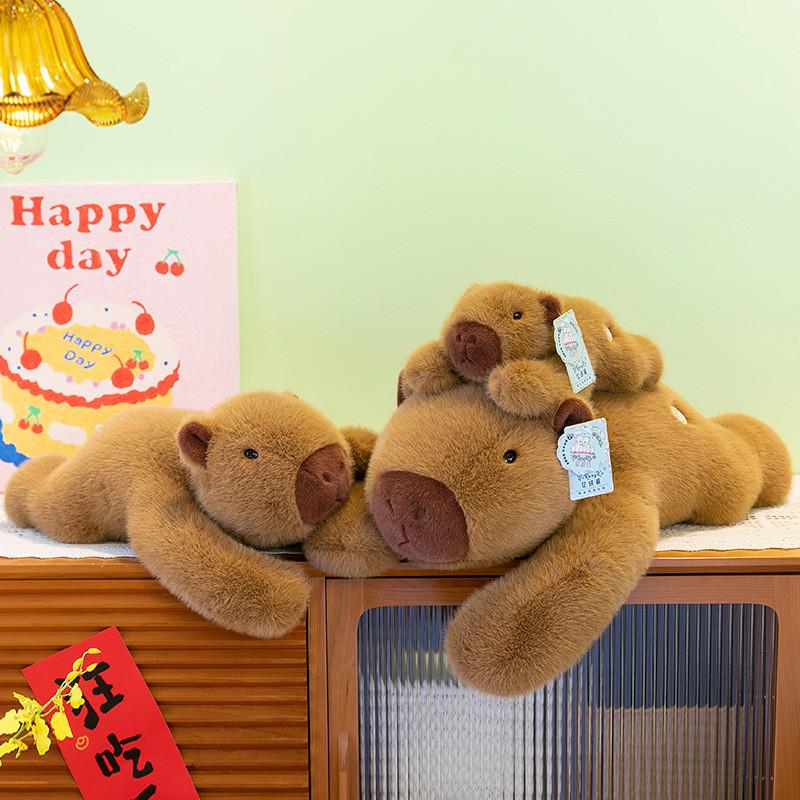 Toy Capybara Plush Cute Cartoon Stuffed Animal Kids Sleep Pillow Decor Home