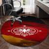 1PC round rug German Football Emblem Printed Round Area Rug ,Rug For Home Office, Round Chair Rug, Decorative Carpet Fan gifts Christmas gift