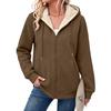 Женская толстовка с капюшоном на молнии с длинным рукавом и карманами для повседневной носки