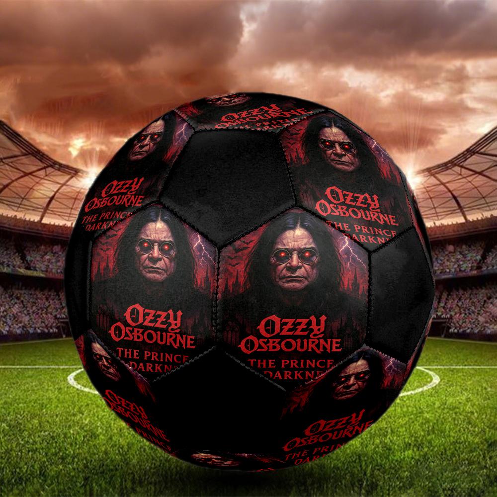 Ozzy Osbourne Indoor Soccer Ball Colorful Machine Stitched PVC Size 5 Team Training Competition Ready Durable High-Bounce Cool Sports Gift