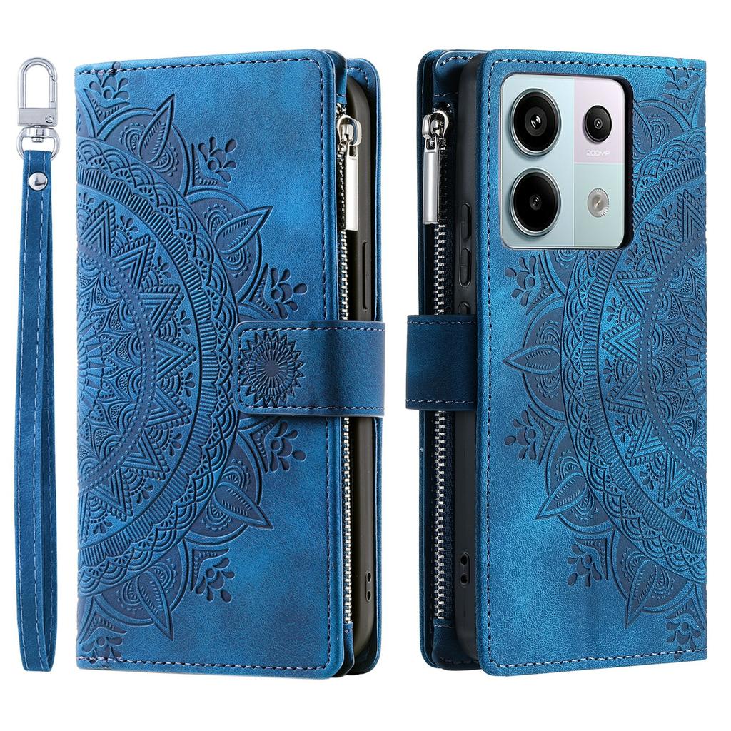 For Xiaomi Redmi Note 13 Pro 5G/Poco X6 5G Phone Case Flower Pattern Leather Flip Cover