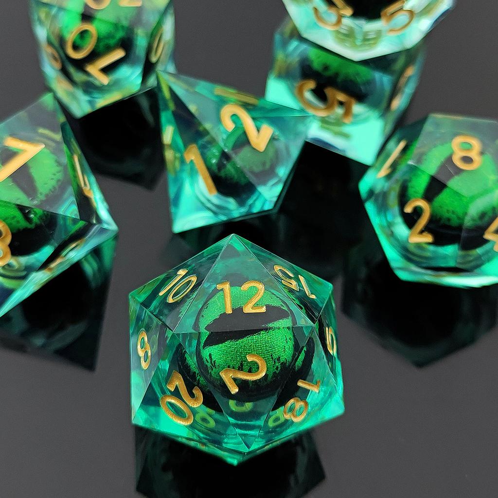 Набор кубиков для глаз Dnd Liquid Flow для ролевых игр Dungeon and Dragon Pathfinder, игрушка