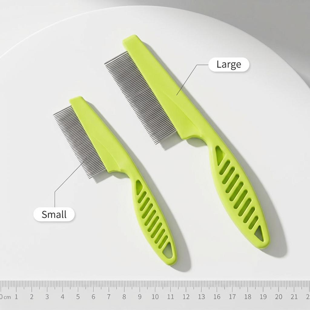 2 in 1 Safe Eco-Friendly Low MOQ Custom Logo Soft Plastic Stainless Steel Lice Comb for Cats & Dogs Easy to Use