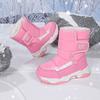 Girls' Long Snow Boots with Fleece and Thick Cotton Boots