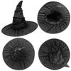 3pcs Glasses and Gloves Witch Cos Hat Kit Halloween Costume Headgear Party Role Play Cap  for Adults