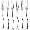 Nagao Small Twig Fruit 5 forks 1 extra Stainless Made in Japan Forks, 12.3cm, + fork, 18-8 Steel,