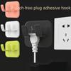 3pcs Stand Plug Storage Rack Storage Hooks Adhesive Kitchen and Bathroom Hook