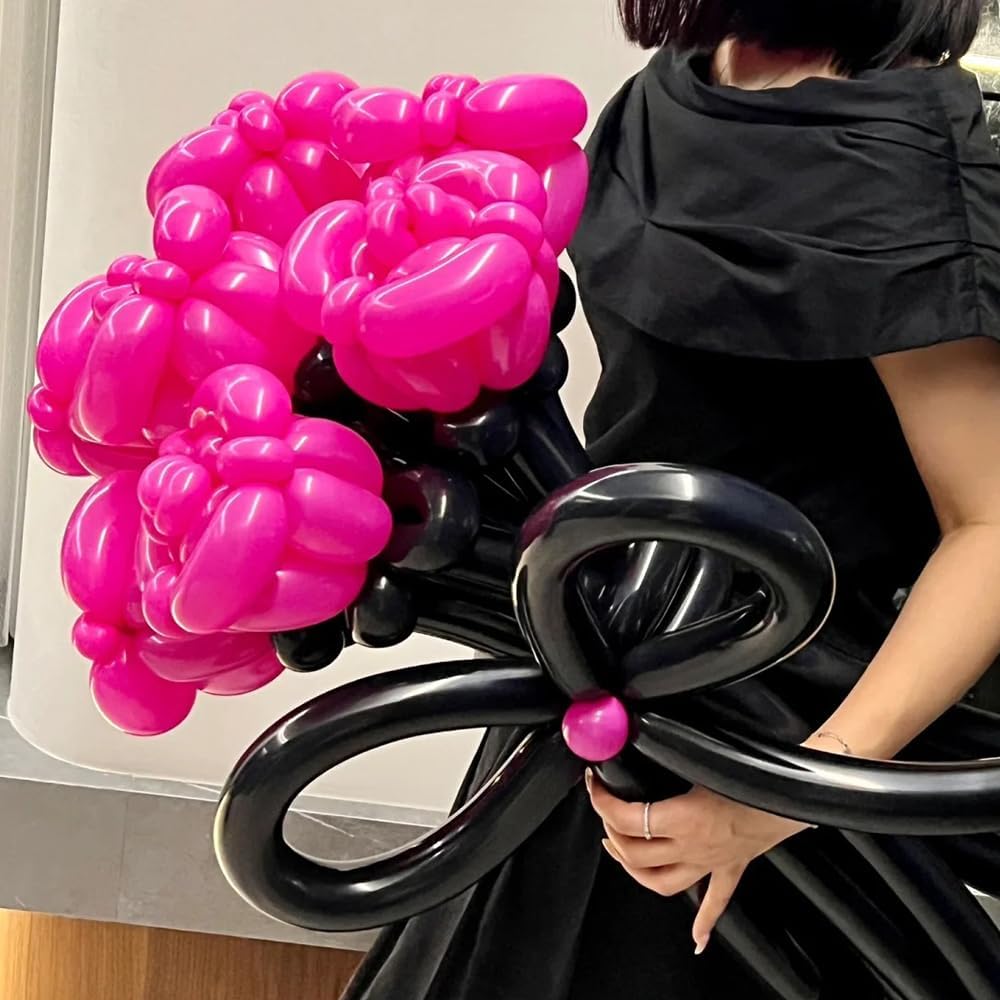 Black Matte Latex Long Balloon Suitable for Holiday Parties, Weddings, Birthdays, Bridal Showers, Holiday Decorations