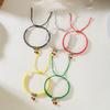 Fashion Simple Rhinestone Cherry Braided Bracelet for Women Delicate Colorful Charm Rope Bracelet Girls Party Jewelry Gift