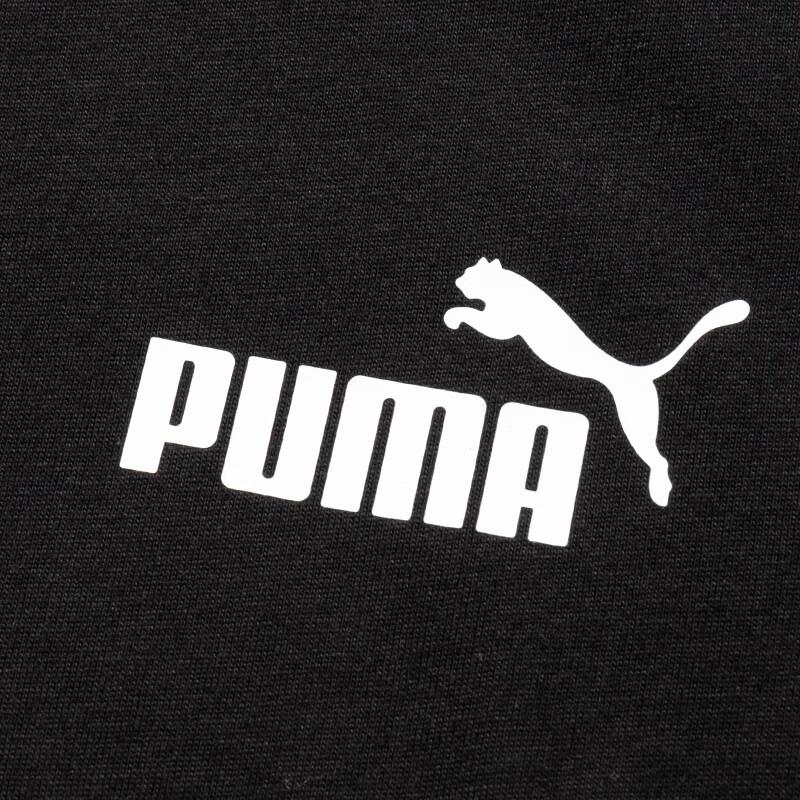Puma Solid Color Casual Comfortable Breathable Fitness Training Sports Fashion Trend Round Neck Short Sleeve T-Shirt Women Tops Black 630561-01