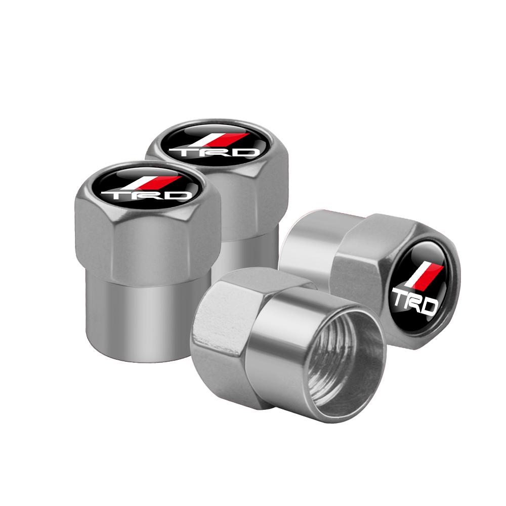 LEKR1 3D Car Tire Valve Stem Caps Car Wheel Tyre Air Valve Dust Caps For Toyota Chr Rav4 Yaris Camry Highlander Auris Prius TRD Land
