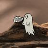 Персонализированная брошь «Белый призрак» из сплава с забавным мультяшным дизайном для энтузиастов Хэллоуина