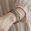 "Women's Multilayer Beaded Bracelet: Elegant Chinese Style, Adjustable Braided Design"