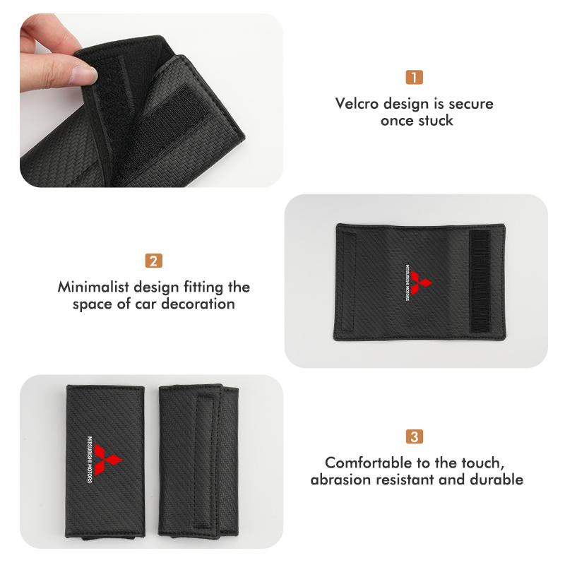 cxumpj1 Car Door Handle Leather Auto Protective Case Cover For Mitsubishi Lancer ASX Pajero Mirage Attrage Xpander Outlander