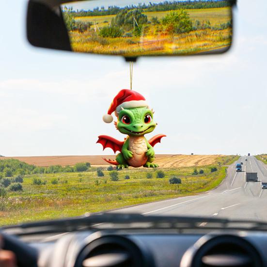 Подвеска Yousheng Christmas Dragon, мультяшный дракон, акриловое подвесное украшение, прочное для праздничного украшения елки