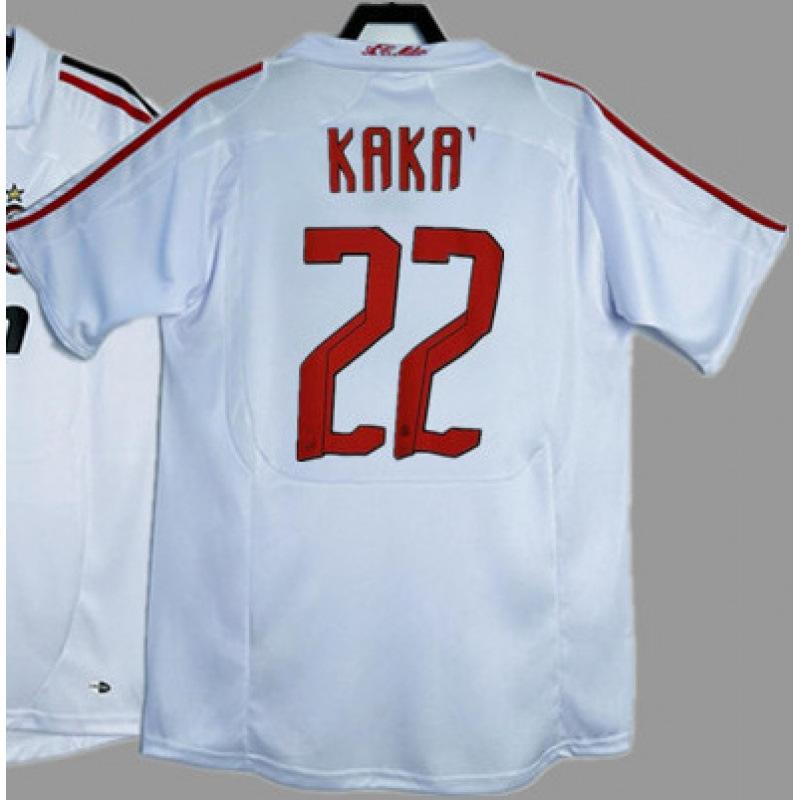 Retro jersey football jersey classic nostalgic replica Thai jersey Kaka game training jersey short-sleeved sportswear