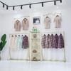 Mannequin Display Rack: Women's Clothing Store, Movable Gold Wrought Iron Hanging Rack