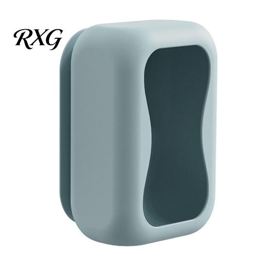 Space Saving Tissue Box Suction Cup Box, Wall Mounted Waterproof Silicone Holder, Modern Heavy Duty Dispenser Style Solid Color Dispenser, for