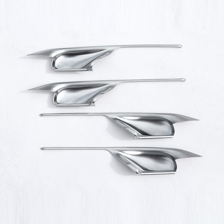 Стиль из углеродного волокна, внутренняя дверная ручка автомобиля, чаша, рамка, декоративная крышка, наклейки для BMW X5 F15 X6 F16 2014-2018