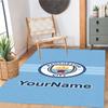 Manchester City Customizable Name Floor Mat Design for Bedrooms Game Room Dormitory Outdoor Anti-slip Rug Anime Office Decor