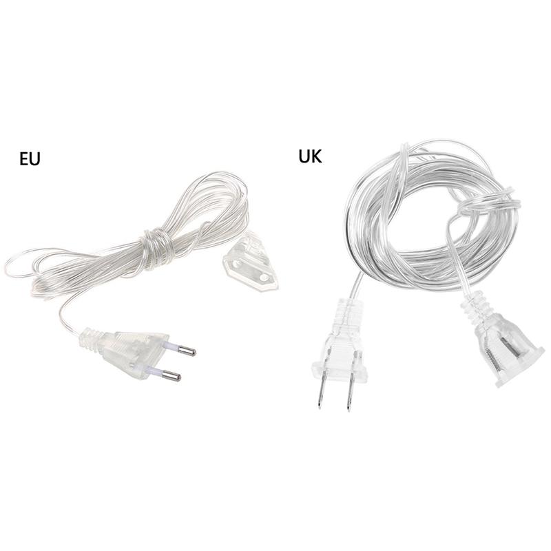 5m EU/UK Plug Power Christmas Extension Cable Extender Wire for LED String Light